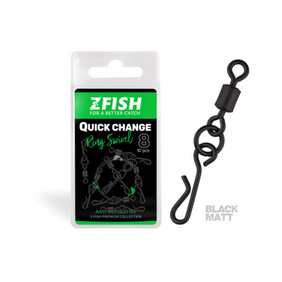 ZFISH Obratlík Quick Change Ring Swivel Matt vel.8