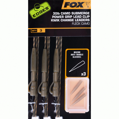 Fox Montáže Edges Camo Submerge Power Grip Lead Clip Kwik Change