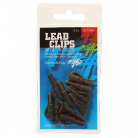 Giants Fishing Závěs na zátěžku Lead clips with pin Green/10pc