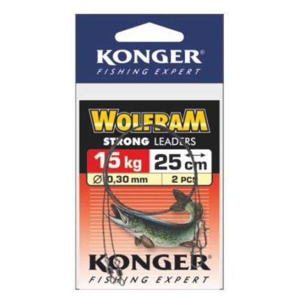 Konger Wolframové lanko 2ks 25cm/15kg