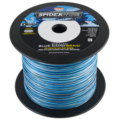 Spiderwire Pletená Šňůra Stealth Smooth8 Modrá Camo 1m 0,33mm 38.1kg BC