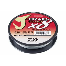 Daiwa Šňůra J Braid Grand X8 135m světle šedá