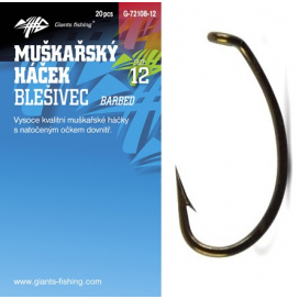 Giants Fishing Háček Muškařský Blešivec Incurve Fly 20ks vel.08