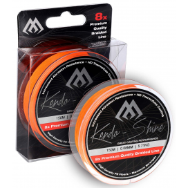 Mikado Pletená Šňůra Kendo Shine 0.18mm/17.81kg/150m Fluo/oranžová 1 Cívka