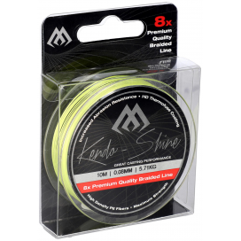 Mikado Pletená Šňůra Kendo Shine 0.23mm/21.75kg/10m Fluo/žlutá 1 Cívka