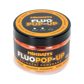 Mikbaits Boilies Fluo Pop Up Půlnoční Pomeranč 18mm 150ml