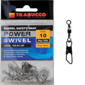 Trabucco karabinka s obratlíkem Barrel Safety Snap 12ks|vel.14 (7kg)