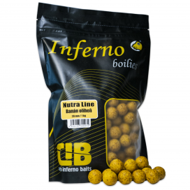 Carp Inferno Boilies Nutra Line Banán Oliheň 20mm 250g