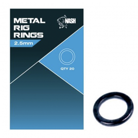 Nash Kroužky Metal Rig Rings 2,5 mm 20 ks
