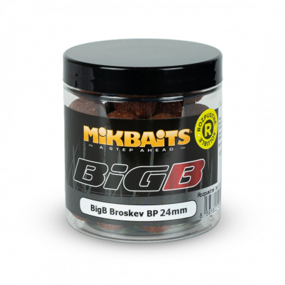 Mikbaits BiG boilie rozpustné 250ml - BigB Broskev Black pepper 24mm