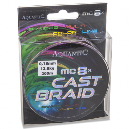 Aquantic šňůra MC-8x Cast Braid 0,18mm 200m