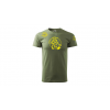 Tričko khaki CSV/žlutá/vel.M