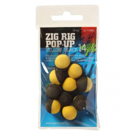 Giants Fishing Pěnové plovoucí boilie Zig Rig Pop-Up yelow-black 10mm,10ks