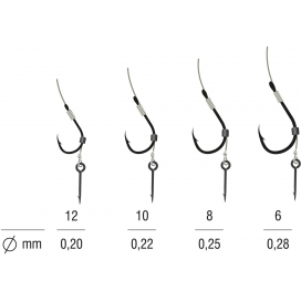 Kamatsu – Návazec METHOD FEEDER MONO CHINU 10BLNO/10cm/0,22mm SPIKE K-007 OP.5 SZT - Kamatsu Návazec METHOD FEEDER MONO CHINU 5ks