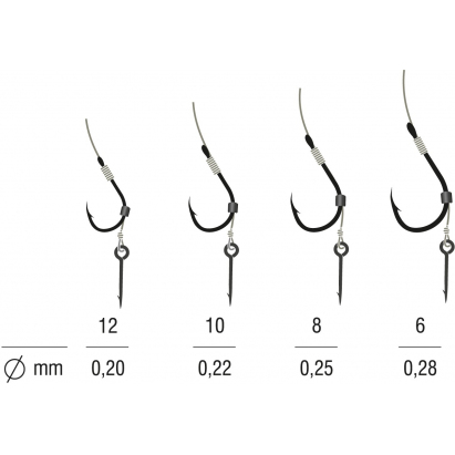 Kamatsu – Návazec METHOD FEEDER MONO CHINU 10BLNO/10cm/0,22mm SPIKE K-007 OP.5 SZT - Kamatsu Návazec METHOD FEEDER MONO CHINU 5ks