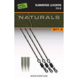 Fox Montáž Naturals Submerged Leaders 75 cm 3 ks