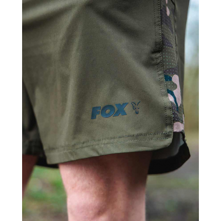 Fox Koupací Kraťasy Khaki Camo LW Swim Shorts