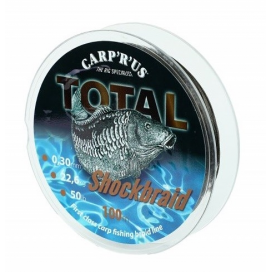 Carp´R´Us Splétaná Šňůra Total Shock Braid 100 m Hnědá Průměr 0,30 mm Nosnost 13,6 kg