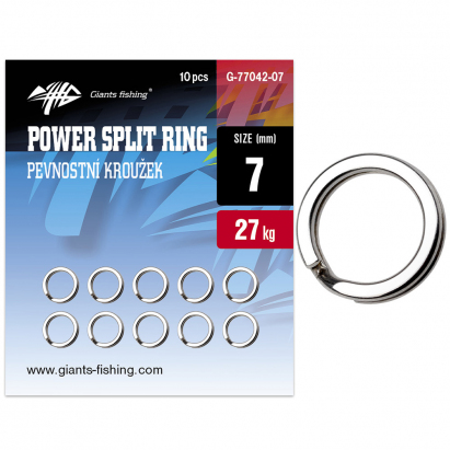 Giants fishing Pevnostní kroužek Power Split Ring 10ks|vel.7mm (27kg)