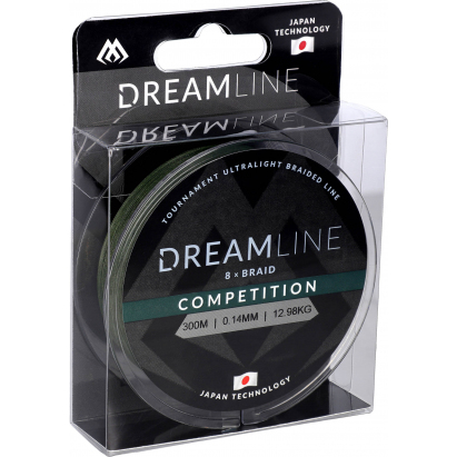 Mikado Pletená Šňůra Dreamline Competition 0.16mm/15.54kg/300m Zelená 1 Cívka