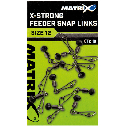 Matrix Obratlík s karabinkou X-Strong Feeder Snap Links Size 10 10ks