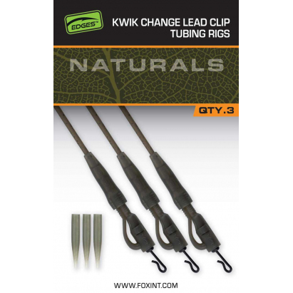 Fox Montáž Edges Kwik Change Lead Clip Tubing Rigs 3 ks