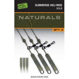 Fox Montáž Naturals Submerge Heli Rig Leaders 75cm 3ks