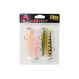 Fox Rage Ultra UV Zander Pro Shad Loaded Lure Packs Mixed Ultra UV Colours - 7.5cm, 5g 1/0 Jig Head