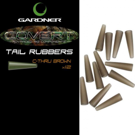 Gardner Převleky Covert Tail Rubbers|C-Thru Brown (průhledná  hnědá)