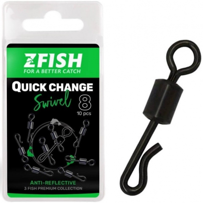 Zfish Obratlík Quick Change Swivel Matt 10 ks