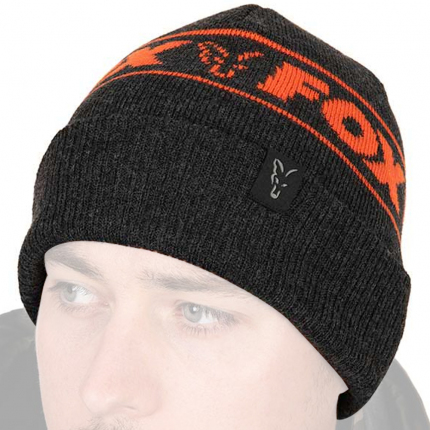 Fox Čepice Collection Beanie Hat Black Orange