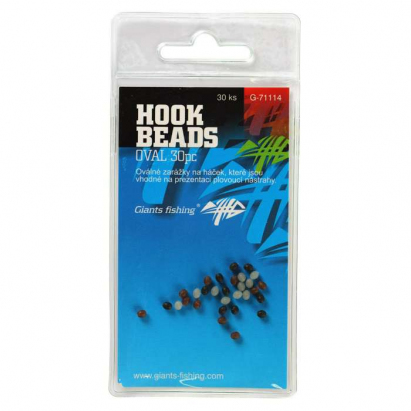 Giants Fishing Zarážka na háček Hook Beads Oval, 30ks